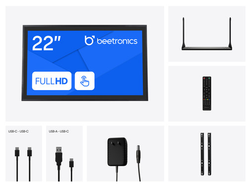 Touchscreen 22 pollici metallo