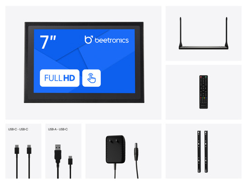 Touchscreen 7 pollici metallo